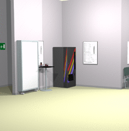 Separè a parete ALA ROLLER LIGHT "alveolare" - cm 505x190h (5 elementi)