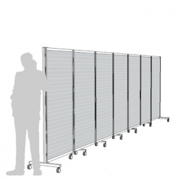 Separè autostabile ALA ROLLER "alveolare" - cm 716x190h (7 elementi)