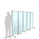 AR05A scheda prodotto - Separè autostabile ALA ROLLER Separè autostabile ALA ROLLER "vetroplastico" - cm 516x190h (5 elementi) - Separè autostabile ALA ROLLER