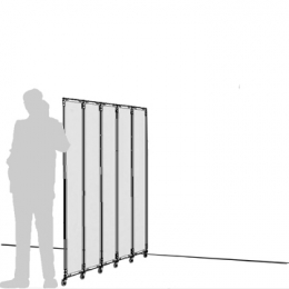 Separè a parete CLIPPER ROLLER LIGHT 30 - cm 154x180h (5 elementi)