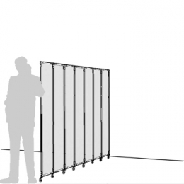 Separè a parete CLIPPER ROLLER LIGHT 30  - cm 214x180h   (7 elementi)