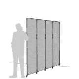 CRL04F scheda prodotto - Separè a parete CLIPPER ROLLER LIGHT Separè a parete CLIPPER ROLLER LIGHT "feltro" - cm 264x201h (4 elementi) - Separè a parete CLIPPER ROLLER LIGHT