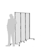 CR03L scheda prodotto - Separè autostabile CLIPPER ROLLER Separè autostabile CLIPPER ROLLER "laminato" - cm 211x193h (3 elementi) - Separè autostabile CLIPPER ROLLER