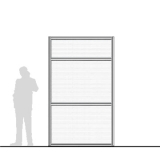 M15.25P-T2 scheda prodotto - Pannello divisorio MACRO Pannello divisorio MACRO "alveolare" con doppia traversa - cm 150x250h - Pannello divisorio MACRO
