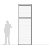 M10.30P-T1 scheda prodotto - Pannello divisorio MACRO Pannello divisorio MACRO "alveolare" con traversa - cm 100x300h - Pannello divisorio MACRO