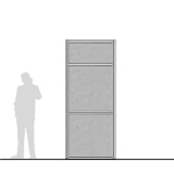 M10.25F-T2 scheda prodotto - Pannello divisorio MACRO Pannello divisorio MACRO "feltro" con doppia traversa - cm 100x250h - Pannello divisorio MACRO
