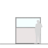 M20.20IL scheda prodotto - Pannello divisorio MACRO Pannello divisorio MACRO "finestrato laminato" - cm 200x200h - Pannello divisorio MACRO