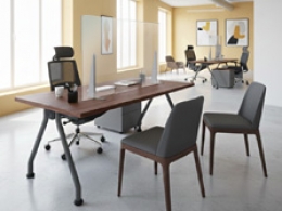 Schermo parafiato ONDESK FRONT OFFICE per front office - cm 100x75h con passacarte cm 30x10