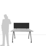 Schermo divisorio fonoassorbente TXT "desk" - con 2 morsetti tipo A - cm 120x40h - Schermo divisorio fonoassorbente TXT 