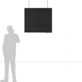 TX12.10L scheda prodotto - Pannello fonoassorbente sospeso TXT Pannello fonoassorbente sospeso TXT "leaf" - cm 120x100h - Pannello fonoassorbente sospeso TXT