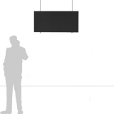 TX14.60L scheda prodotto - Pannello fonoassorbente sospeso TXT Pannello fonoassorbente sospeso TXT "leaf" - cm 140x60h - Pannello fonoassorbente sospeso TXT