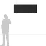 TX18.60L scheda prodotto - Pannello fonoassorbente sospeso TXT Pannello fonoassorbente sospeso TXT "leaf" - cm 180x60h - Pannello fonoassorbente sospeso TXT