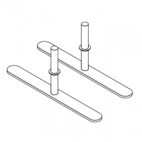 Pannello divisorio TXT autostabile con 2 basi dritte - cm 200x180h