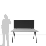 Schermo divisorio fonoassorbente ZIPSOUND 02 "desk"- con 2 morsetti tipo A - cm160x60h - Schermo divisorio fonoassorbente ZIPSOUND 02 