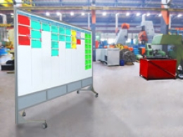 Lavagna su ruote MACRO LAVAGNA effetto "ardesia" cm.206x208h