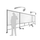 Lavagna trittico pieghevole su ruote MACRO LAVAGNA "bianca" - cm 606x208h  - Lavagna trittico pieghevole su ruote MACRO LAVAGNA 