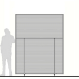 MV20.25P scheda prodotto - Schermo mobile su ruote MACRO VELA Schermo mobile su ruote MACRO VELA "alveolare" - cm 200x250h - Schermo mobile su ruote MACRO VELA