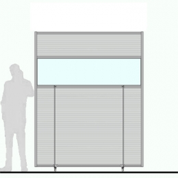 Schermo mobile su ruote MACRO VELA "finestrato alveolare" - cm 200x250h  