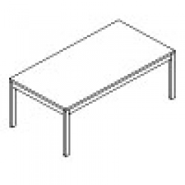 Tavolo riunioni con struttura metallica cm 250.